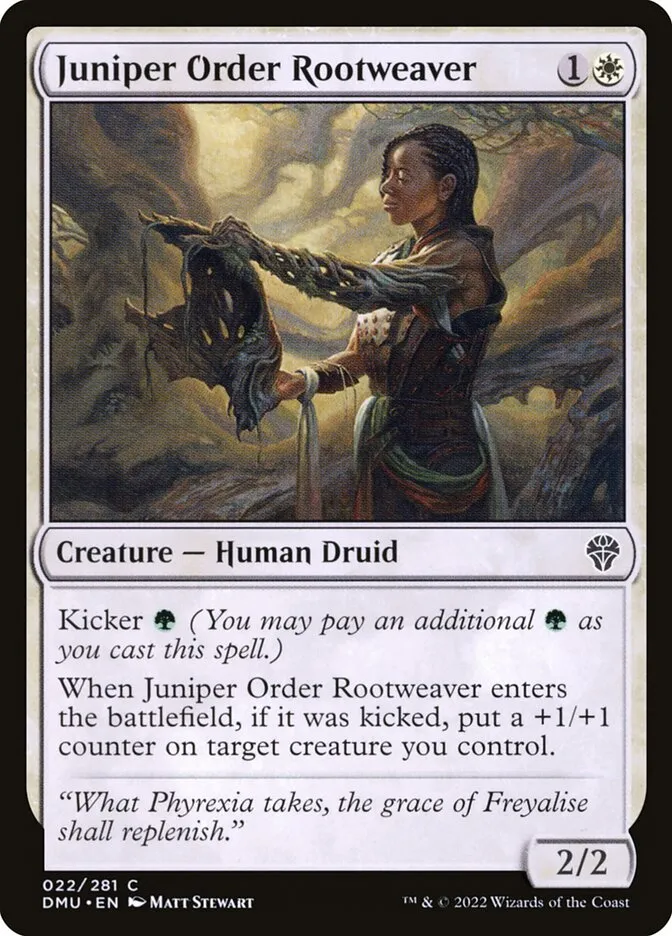 2022 Dominaria United Juniper Order Rootweaver #22 common card image
