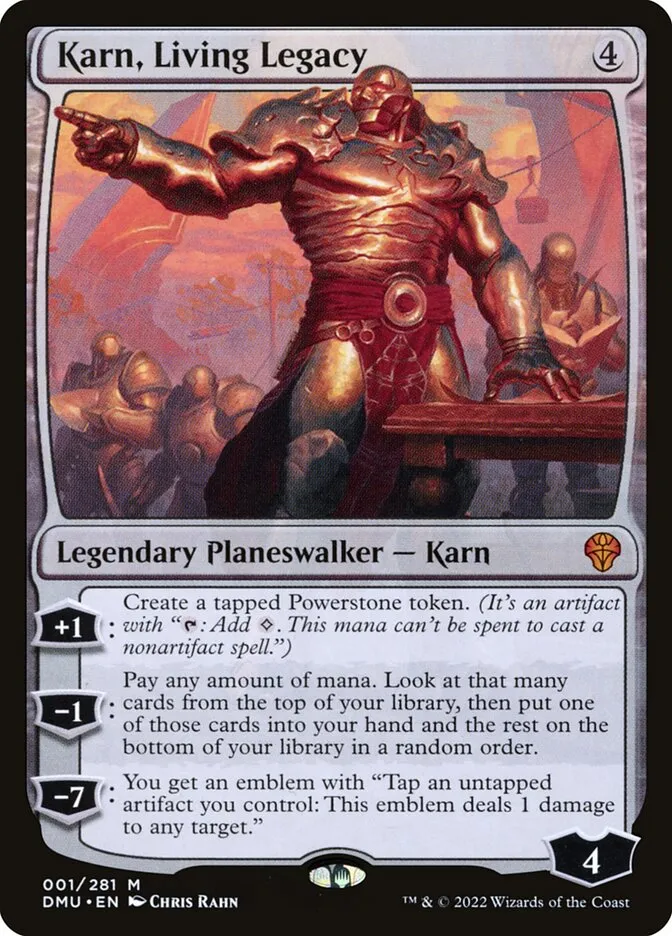 2022 Dominaria United Karn, Living Legacy mythic #1 mythic card image