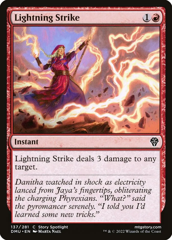 2022 Dominaria United Lightning Strike #137 common card image