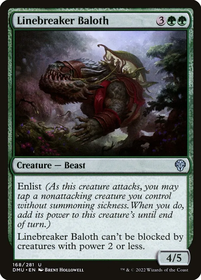 2022 Dominaria United Linebreaker Baloth #168 uncommon card image