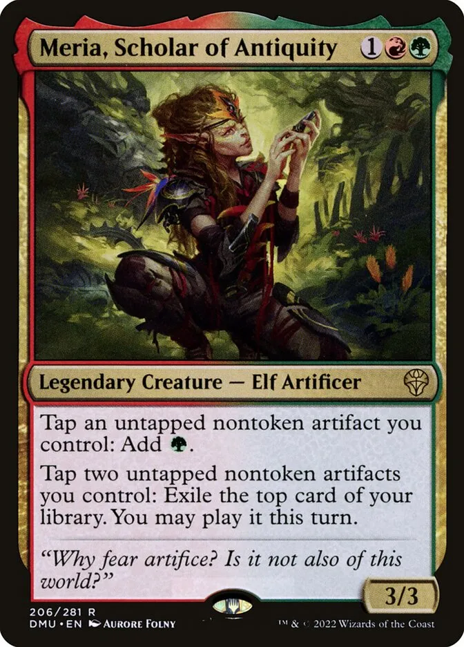 2022 Dominaria United Meria, Scholar of Antiquity #206 rare card image