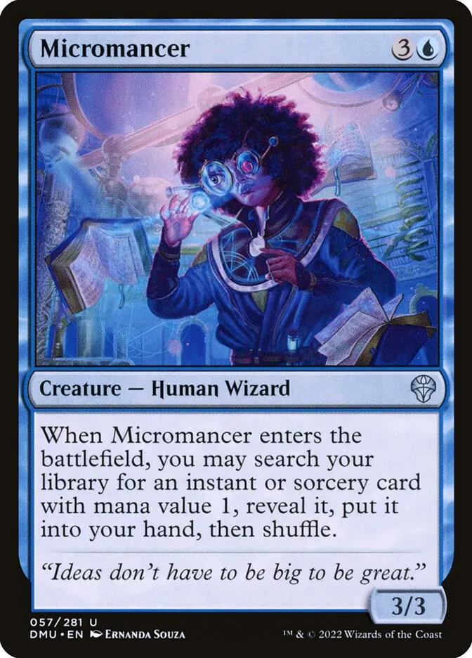 2022 Dominaria United Micromancer #57 uncommon card image