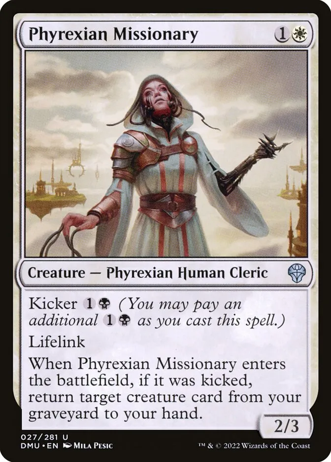 2022 Dominaria United Phyrexian Missionary #27 uncommon card image