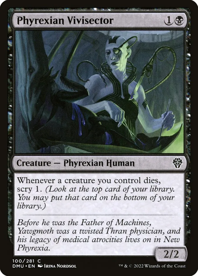 2022 Dominaria United Phyrexian Vivisector common #100 common card image