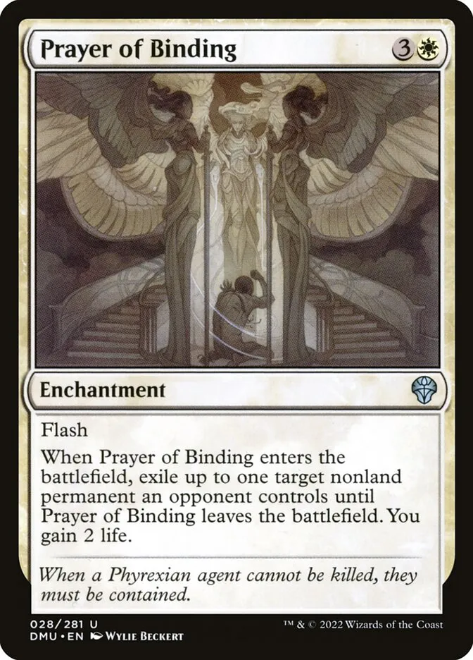 2022 Dominaria United Prayer of Binding #28 uncommon card image