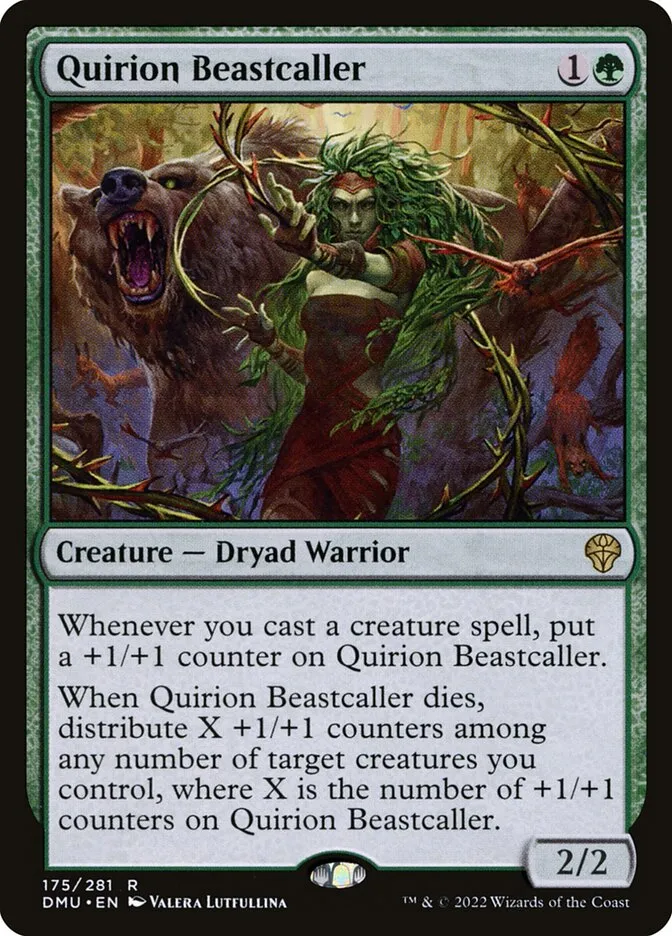 2022 Dominaria United Quirion Beastcaller #175 rare card image