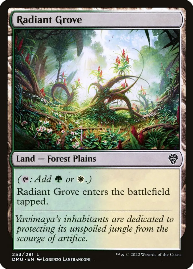 2022 Dominaria United Radiant Grove #253 common card image