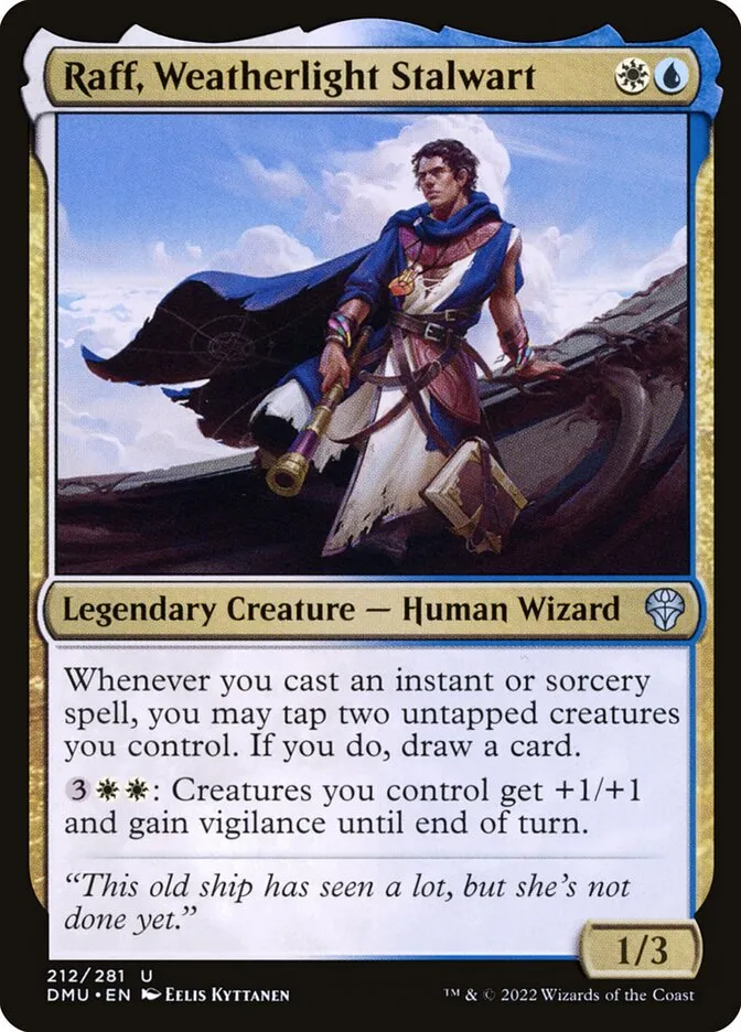 2022 Dominaria United Raff, Weatherlight Stalwart #212 uncommon card image