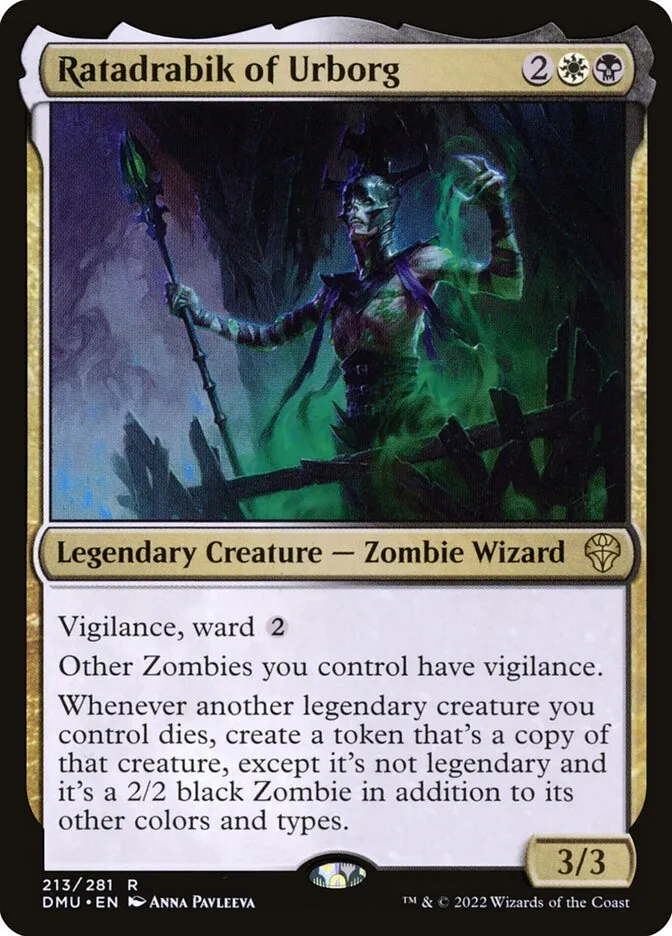 2022 Dominaria United Ratadrabik of Urborg #213 rare card image