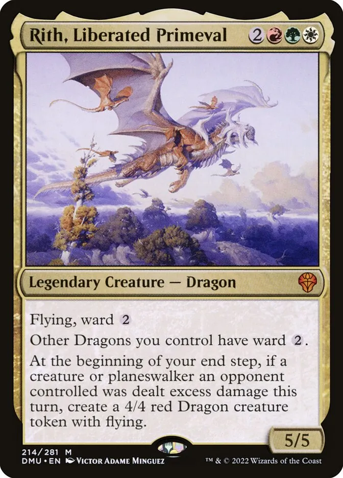 2022 Dominaria United Rith, Liberated Primeval #214 mythic card image