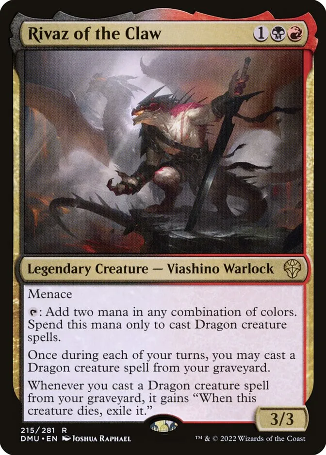 2022 Dominaria United Rivaz of the Claw #215 rare card image