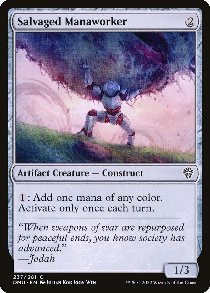 2022 Dominaria United Salvaged Manaworker #237 common card image