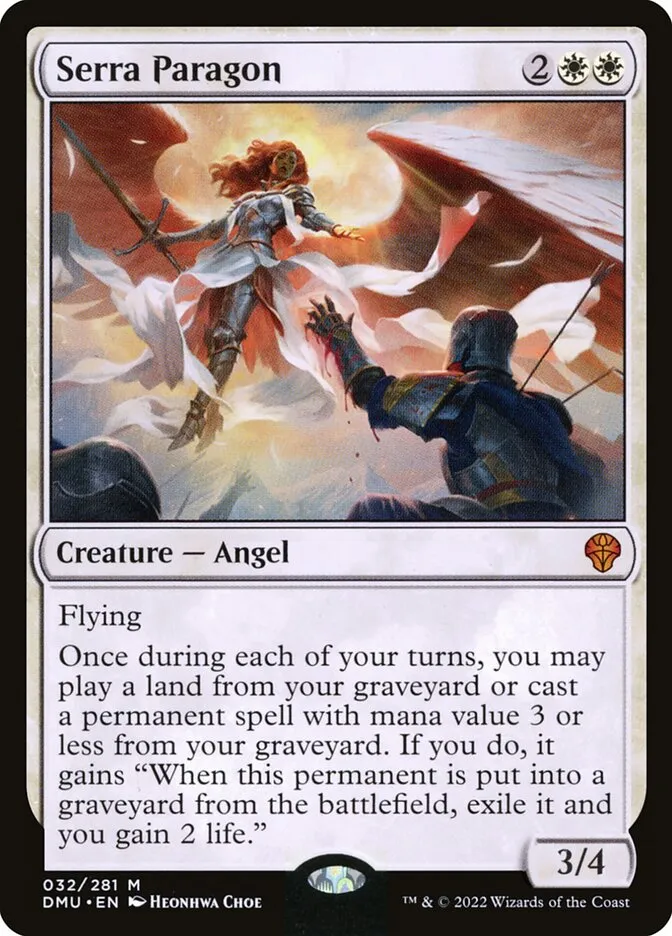 2022 Dominaria United Serra Paragon #32 mythic card image
