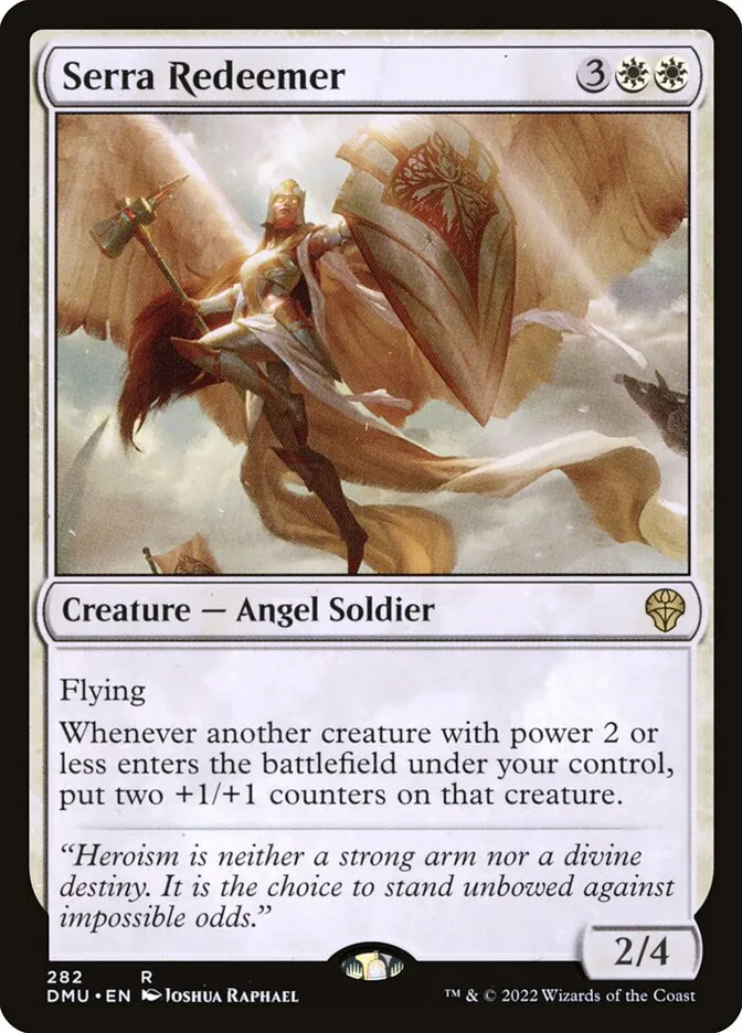 2022 Dominaria United Serra Redeemer #282 rare card image