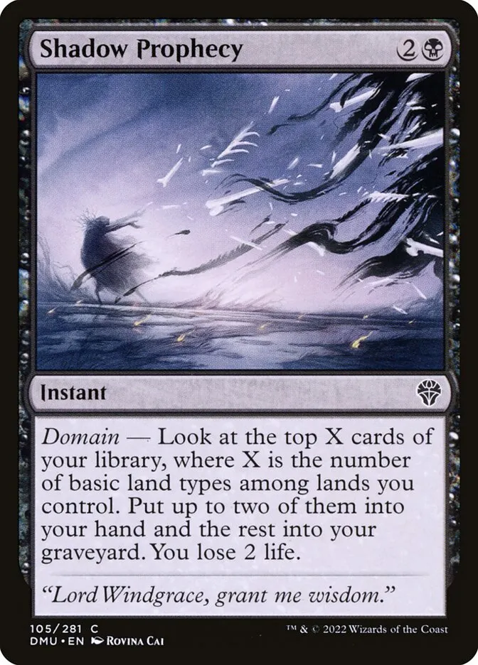 2022 Dominaria United Shadow Prophecy #105 common card image