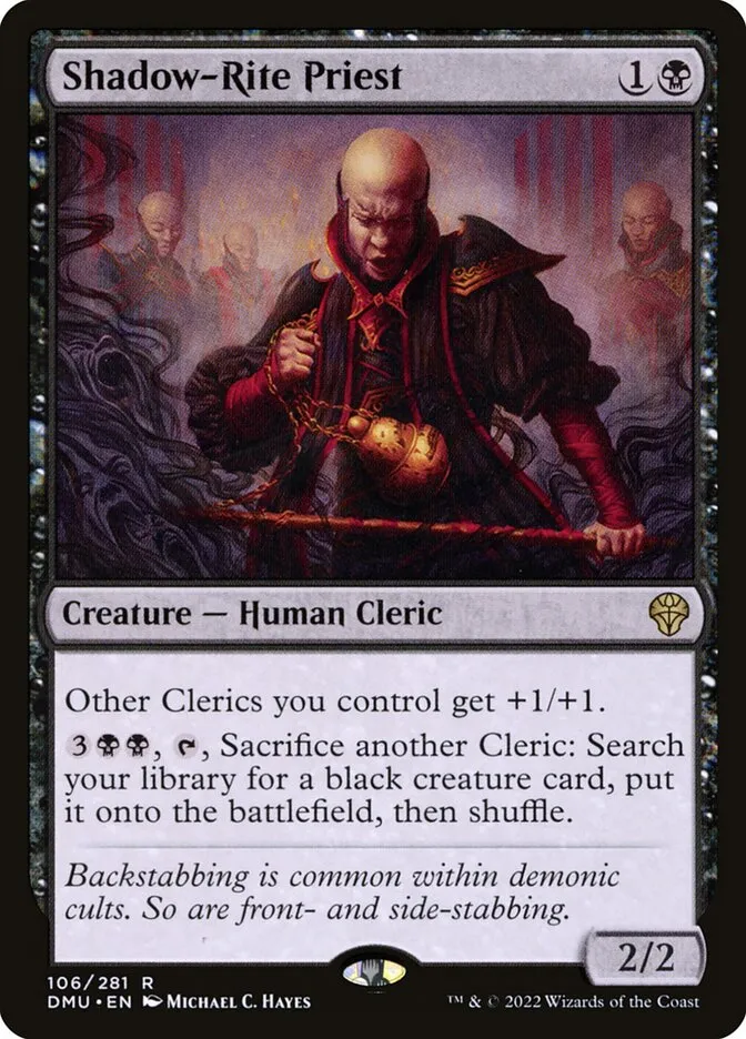 2022 Dominaria United Shadow-Rite Priest #106 rare card image