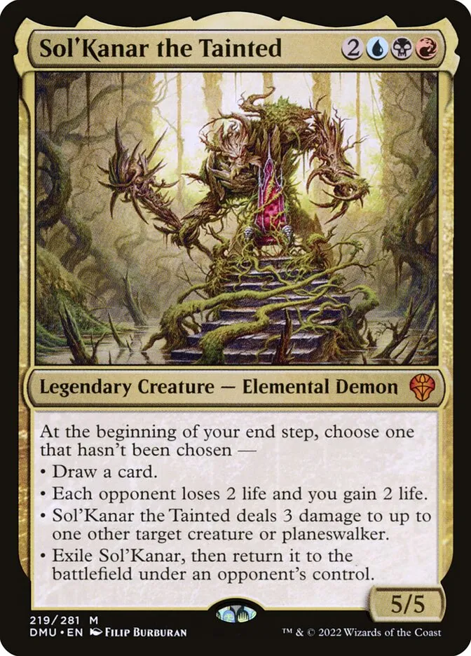 2022 Dominaria United Sol'Kanar the Tainted #219 mythic card image
