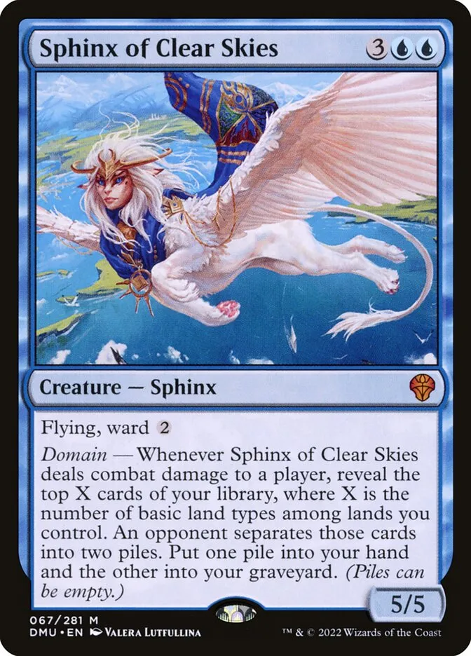 2022 Dominaria United Sphinx of Clear Skies #67 mythic card image