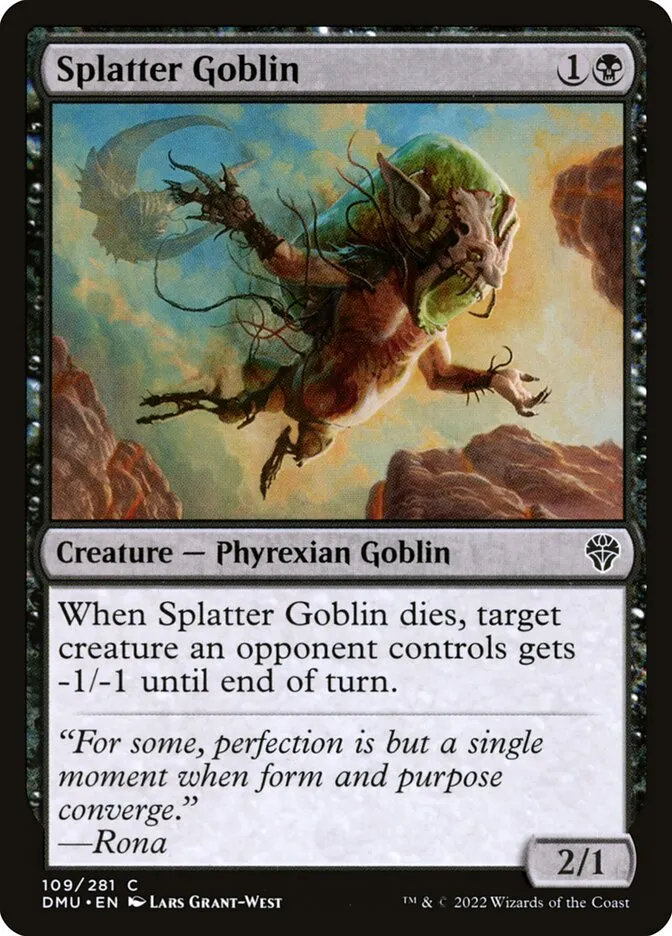 2022 Dominaria United Splatter Goblin #109 common card image