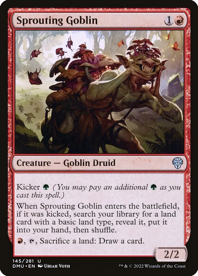 2022 Dominaria United Sprouting Goblin #145 uncommon card image
