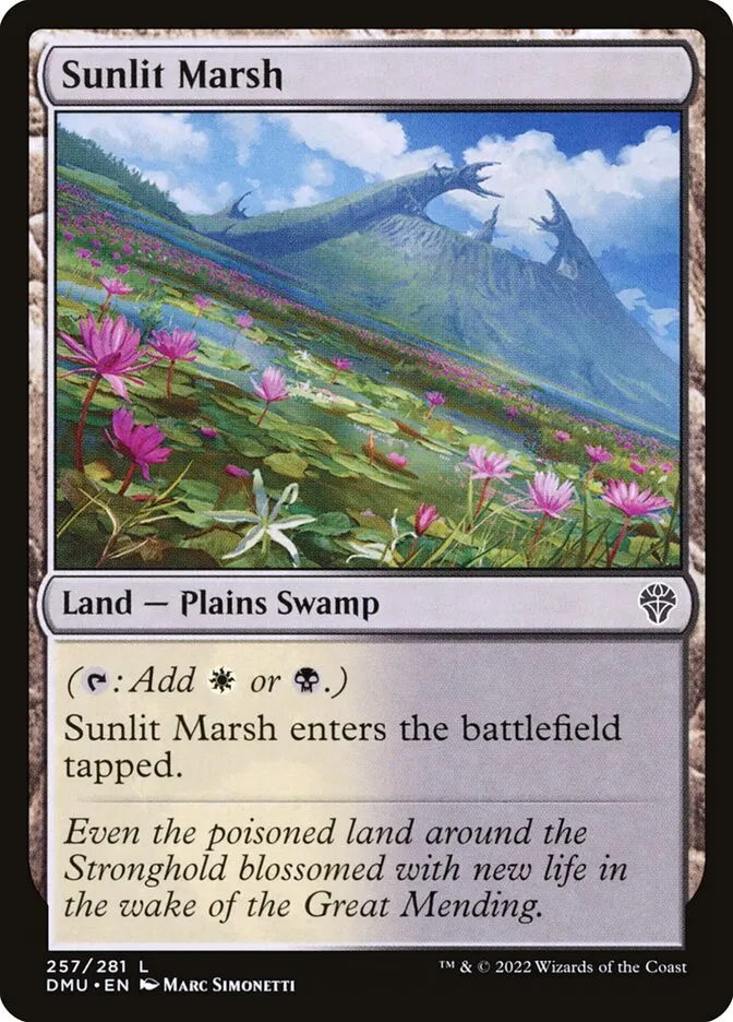 2022 Dominaria United Sunlit Marsh #257 common card image
