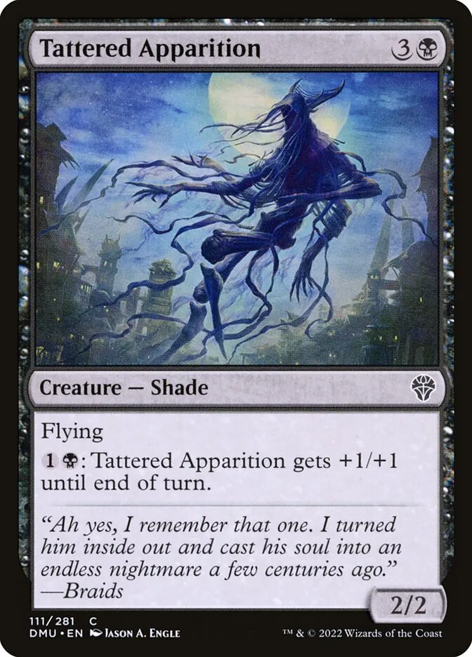 2022 Dominaria United Tattered Apparition #111 common card image