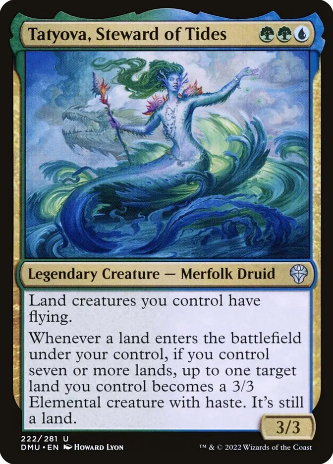 2022 Dominaria United Tatyova, Steward of Tides #222 uncommon card image