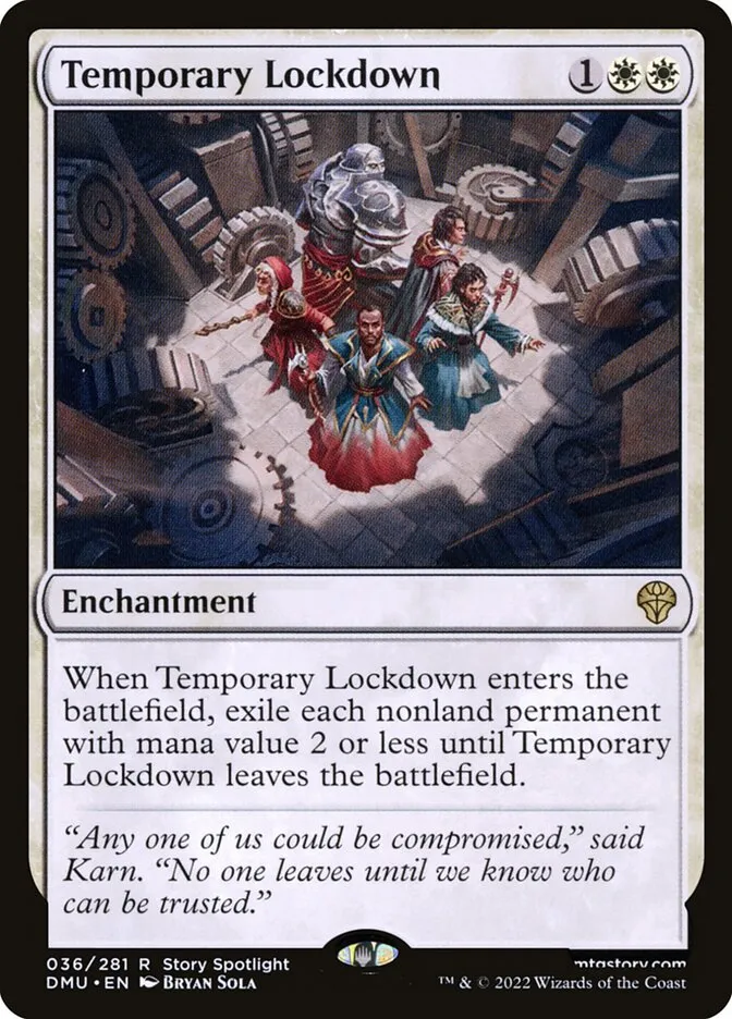 2022 Dominaria United Temporary Lockdown rare #36 rare card image