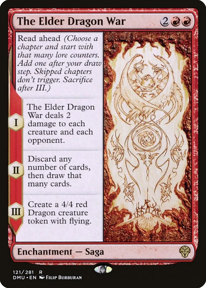 2022 Dominaria United The Elder Dragon War #121 rare card image