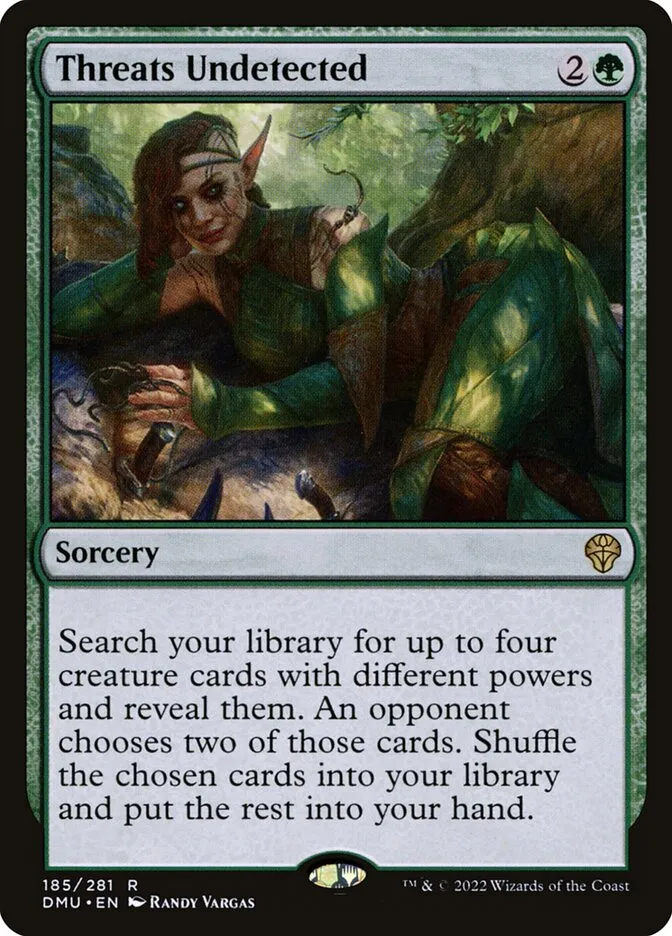 2022 Dominaria United Threats Undetected #185 rare card image