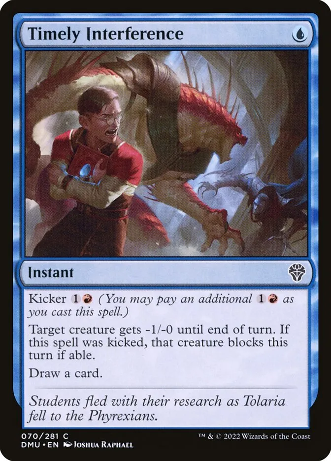 2022 Dominaria United Timely Interference [Foil] common #70 common card image