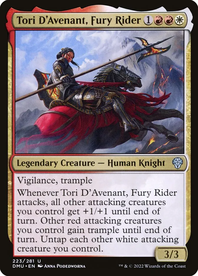 2022 Dominaria United Tori D'Avenant, Fury Rider #223 uncommon card image