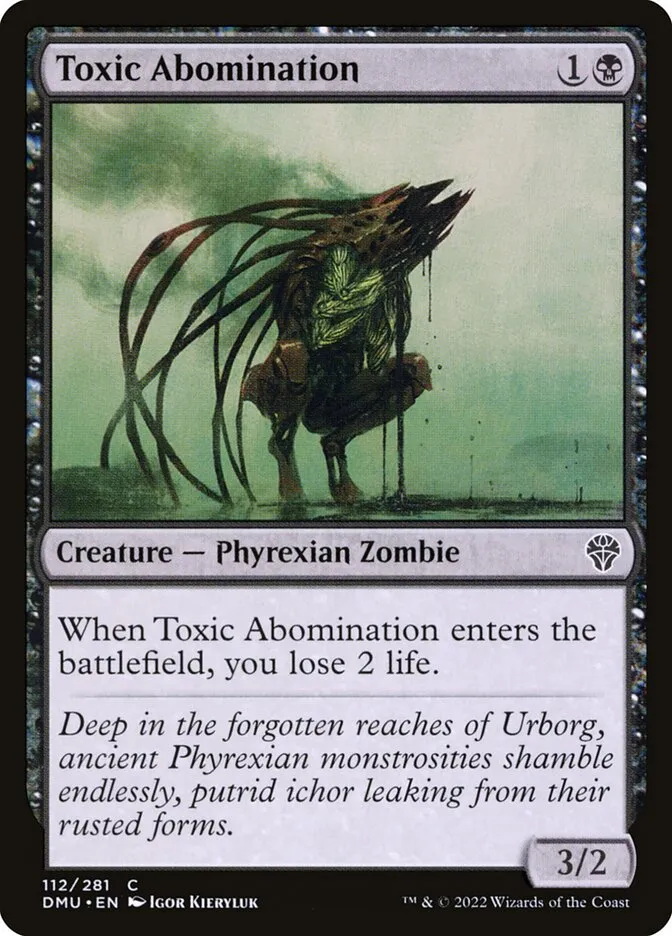 2022 Dominaria United Toxic Abomination #112 common card image