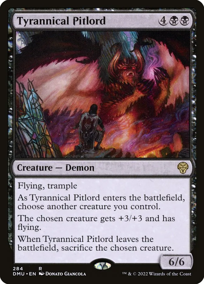 2022 Dominaria United Tyrannical Pitlord #284 rare card image