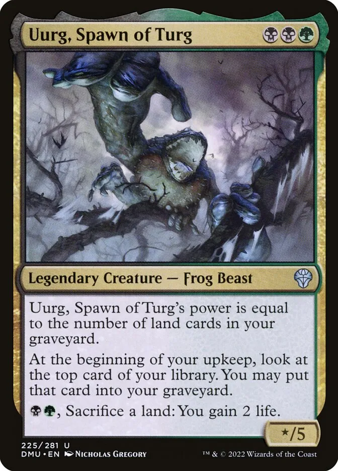2022 Dominaria United Uurg, Spawn of Turg #225 uncommon card image