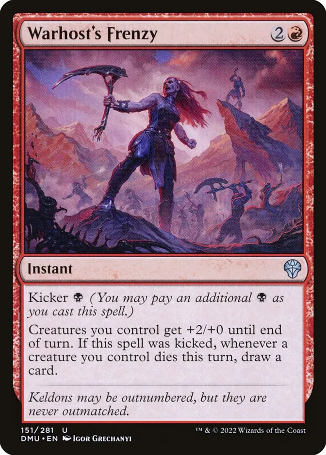 2022 Dominaria United Warhost's Frenzy #151 uncommon card image