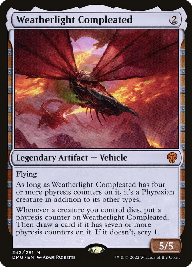 2022 Dominaria United Weatherlight Compleated #242 mythic card image