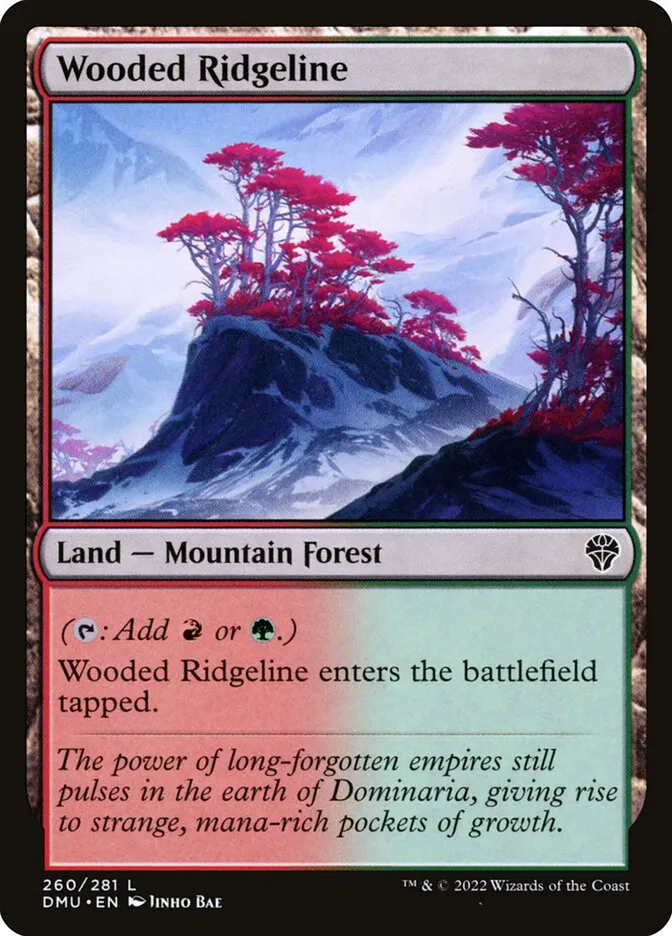 2022 Dominaria United Wooded Ridgeline #260 common card image
