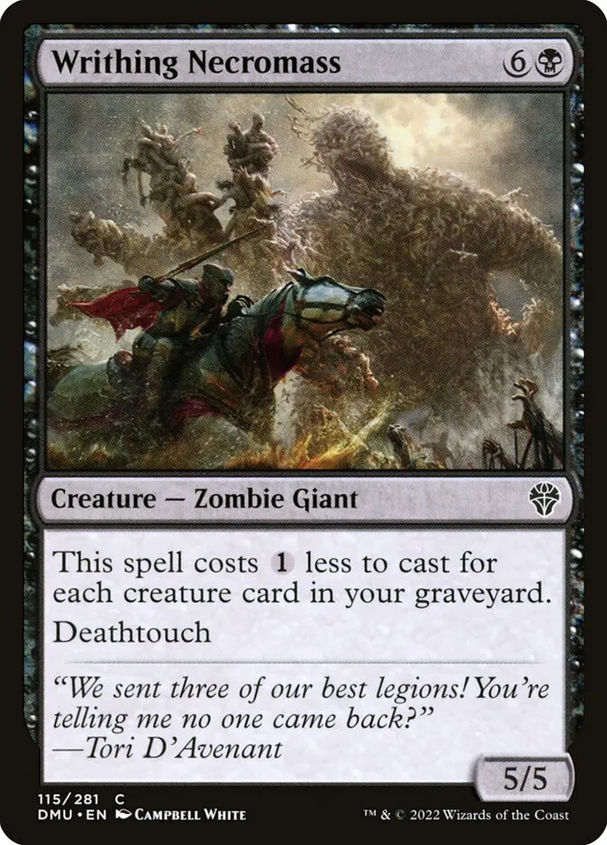 2022 Dominaria United Writhing Necromass #115 common card image