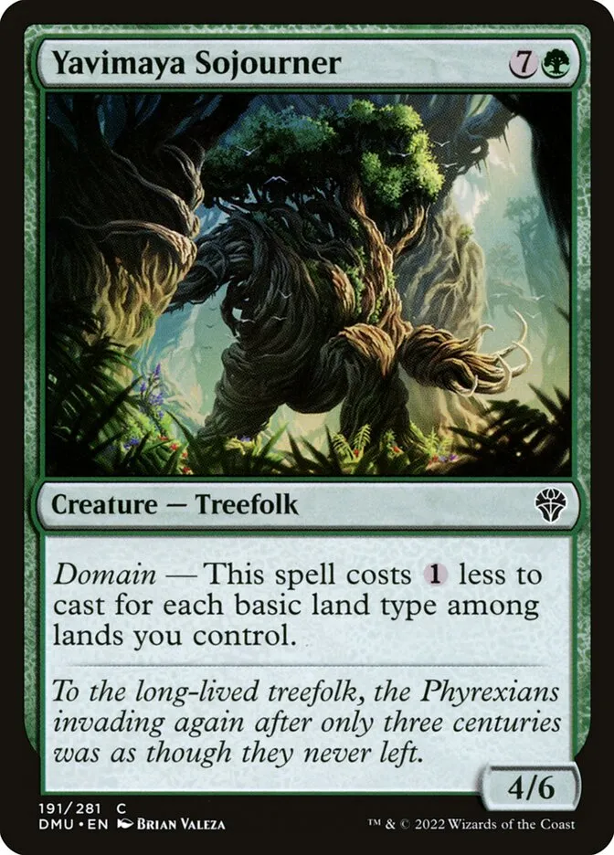 2022 Dominaria United Yavimaya Sojourner #191 common card image