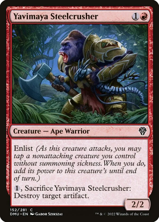 2022 Dominaria United Yavimaya Steelcrusher #152 common card image