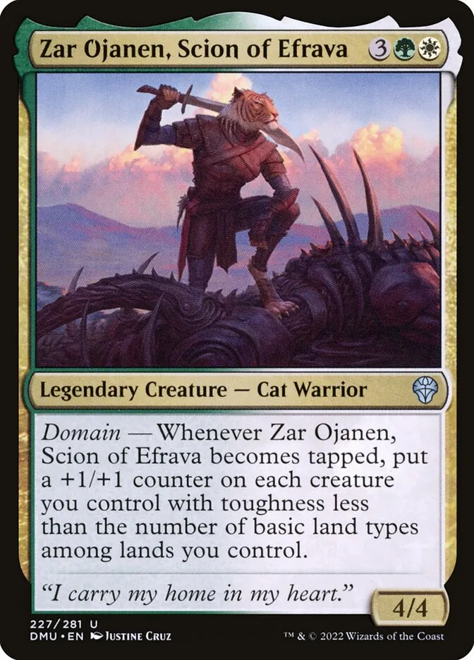 2022 Dominaria United Zar Ojanen, Scion of Efrava #227 uncommon card image