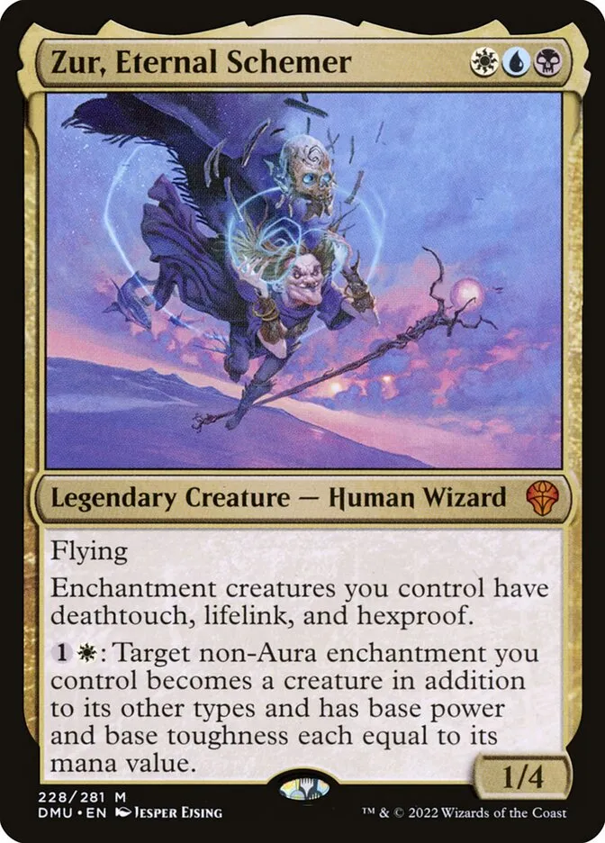 2022 Dominaria United Zur, Eternal Schemer #228 mythic card image