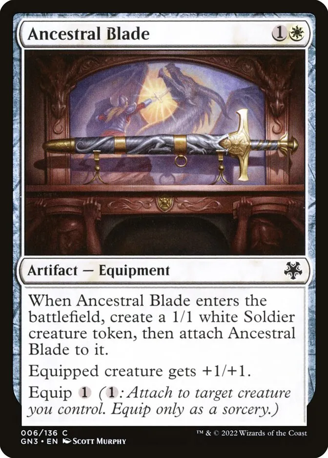 2022 Game Night: Free-for-All Ancestral Blade common #6 common card image