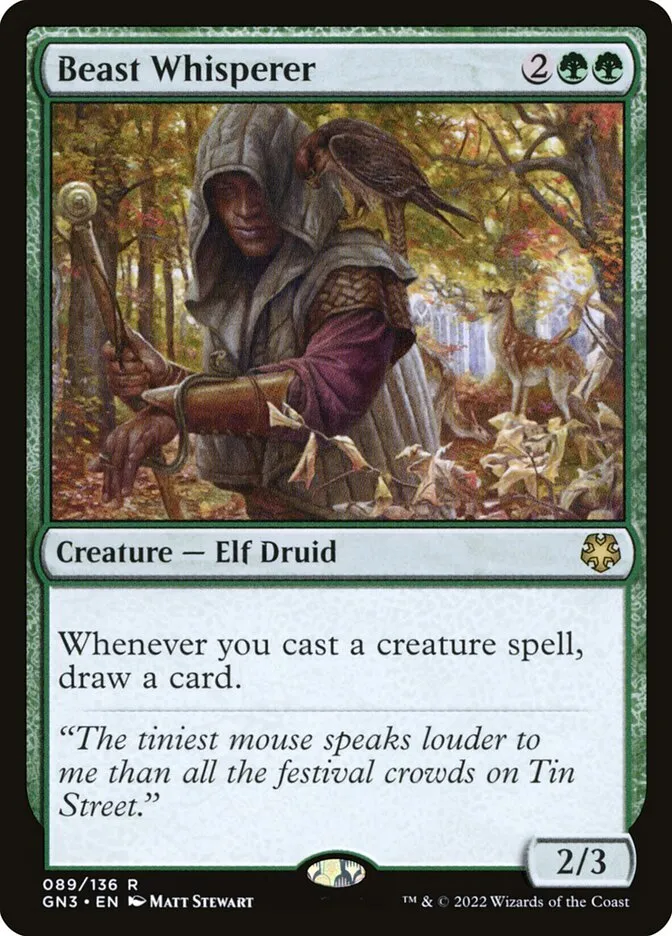 2022 Game Night: Free-for-All Beast Whisperer #89 rare card image