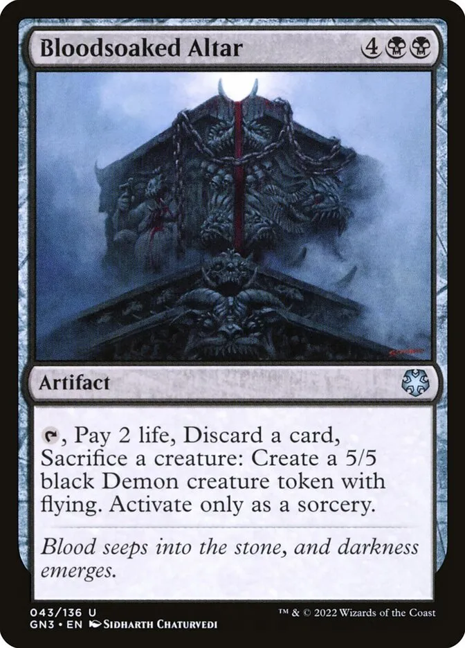 2022 Game Night: Free-for-All Bloodsoaked Altar uncommon #43 uncommon card image