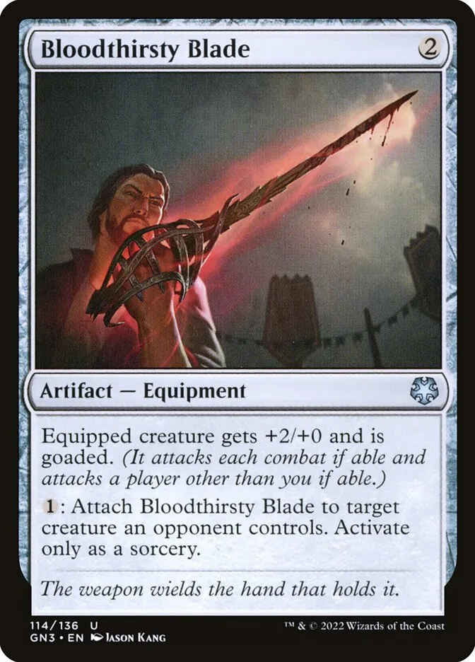 2022 Game Night: Free-for-All Bloodthirsty Blade #114 uncommon card image