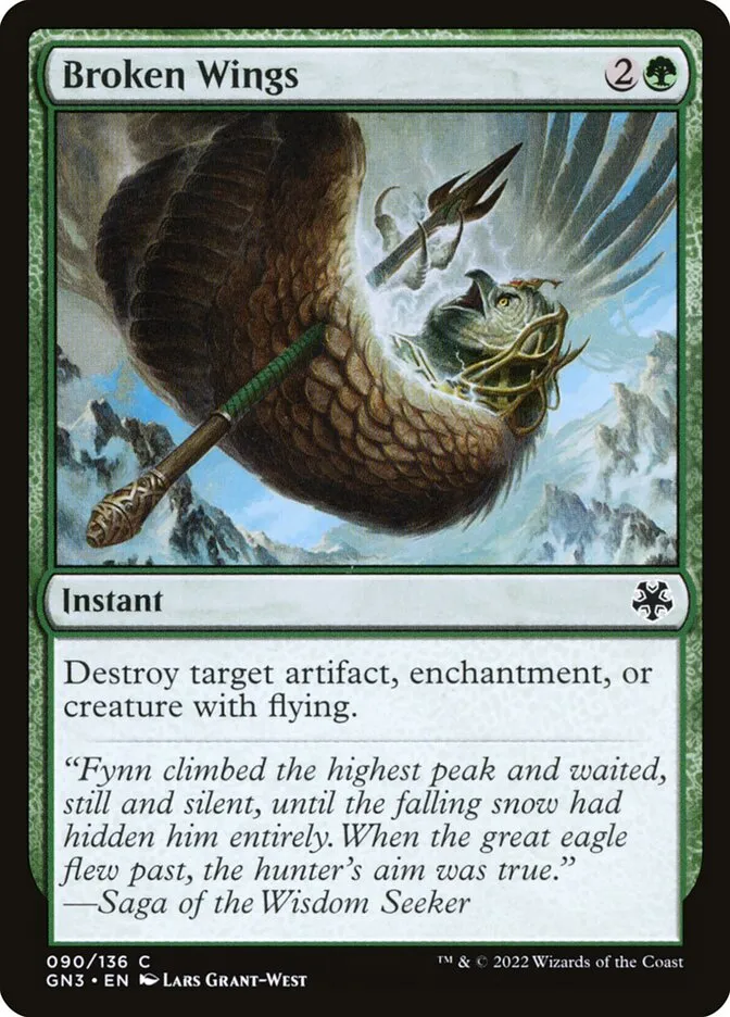 2022 Game Night: Free-for-All Broken Wings #90 common card image