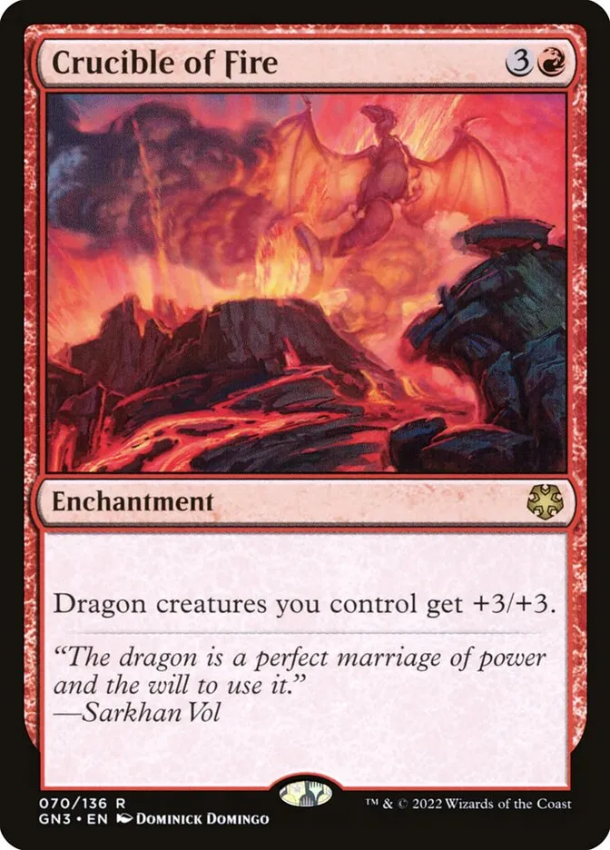 2022 Game Night: Free-for-All Crucible of Fire #70 rare card image