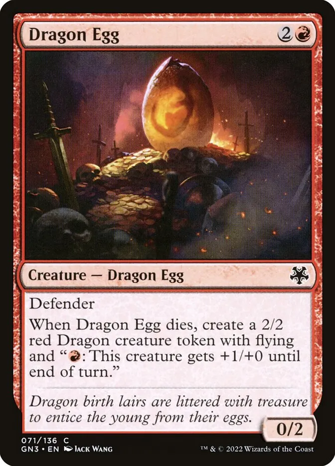 2022 Game Night: Free-for-All Dragon Egg #71 common card image
